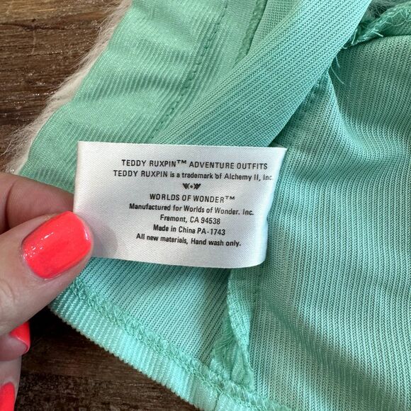 World of Teddy Ruxpin Bear Adventure Winter Outfit Jacket Only Worlds of Wonder - Picture 5 of 5